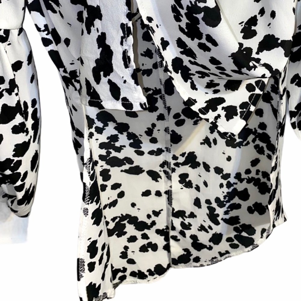 🔆 Host Pick - Black White High-Low Blouse - Picture 12 of 15